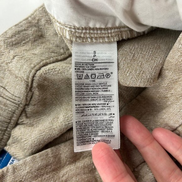 Old Navy Sliced Bread Linen Blend High Rise Wide Leg Trouser S - Picture 5 of 7